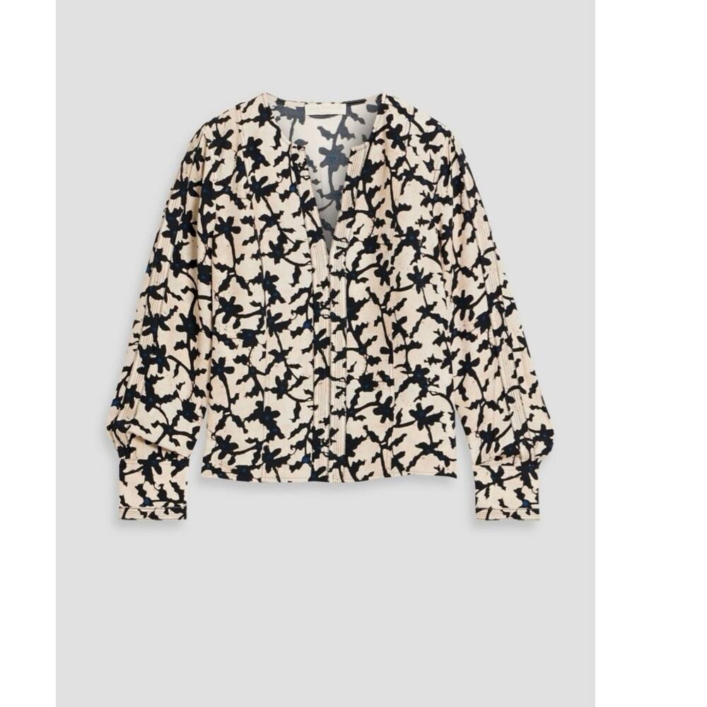Ulla Johnson Safi Printed crepe blouse size 10